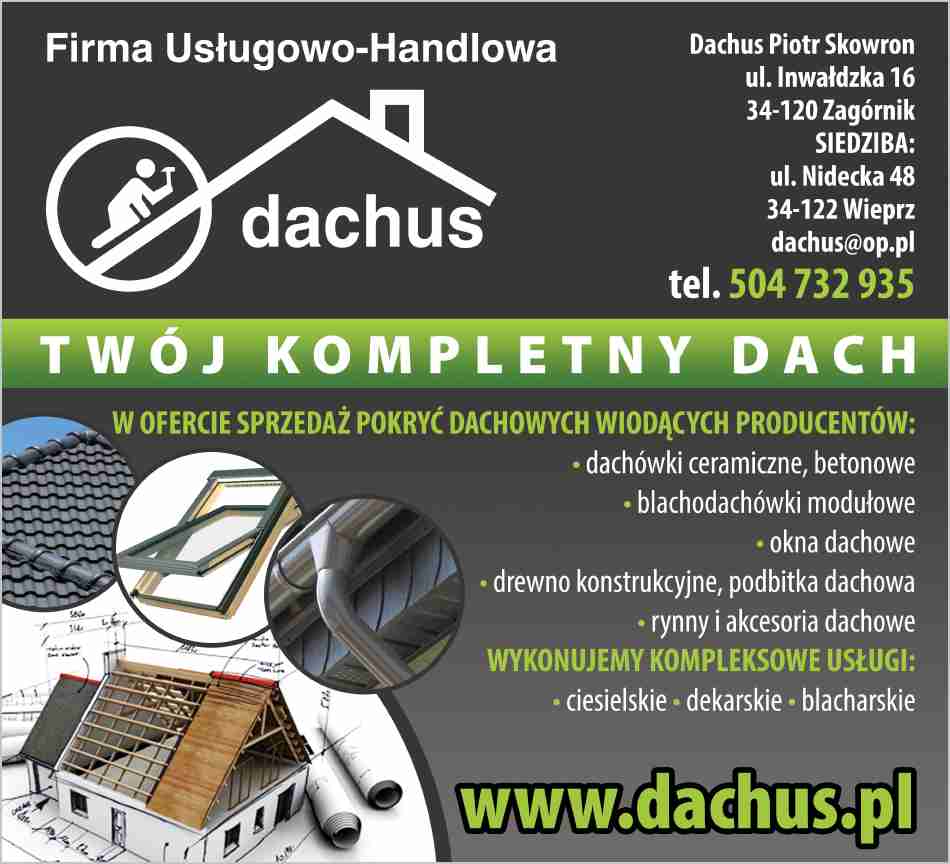 Firma Usługowo - Handlowa DACHUS Piotr Skowron - dekarstwo ANDRYCHÓW dekarstwo ANDRYCHÓW